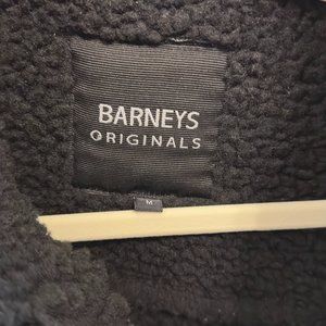 Barney's winter black sherpa saude jacket